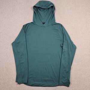 Lululemon Drysense Hoodie Mens Small Green Lightweight Active Training Stretch